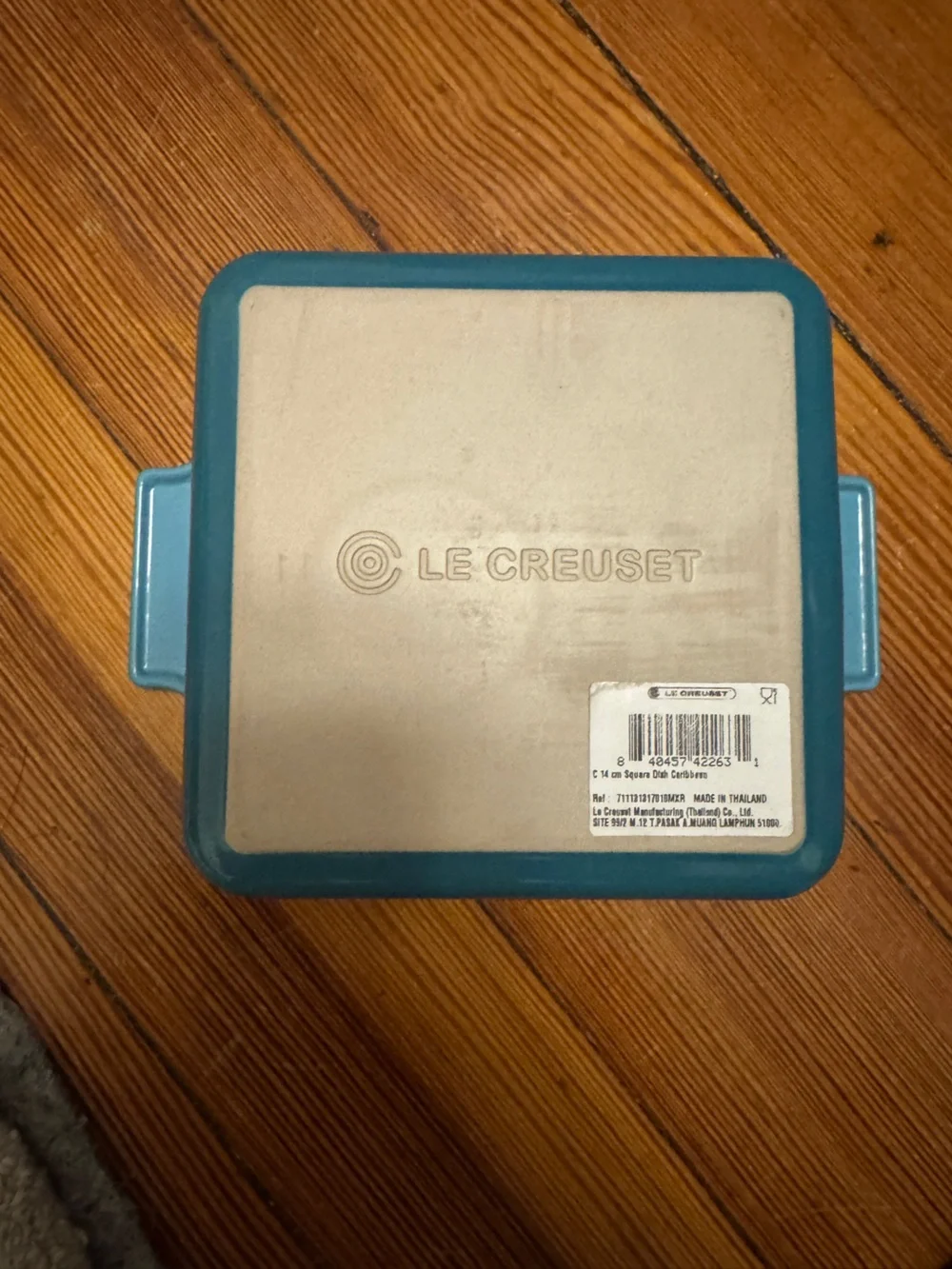 Le Creuset NEW  Square Dish in Caribbean Blue 14 cm